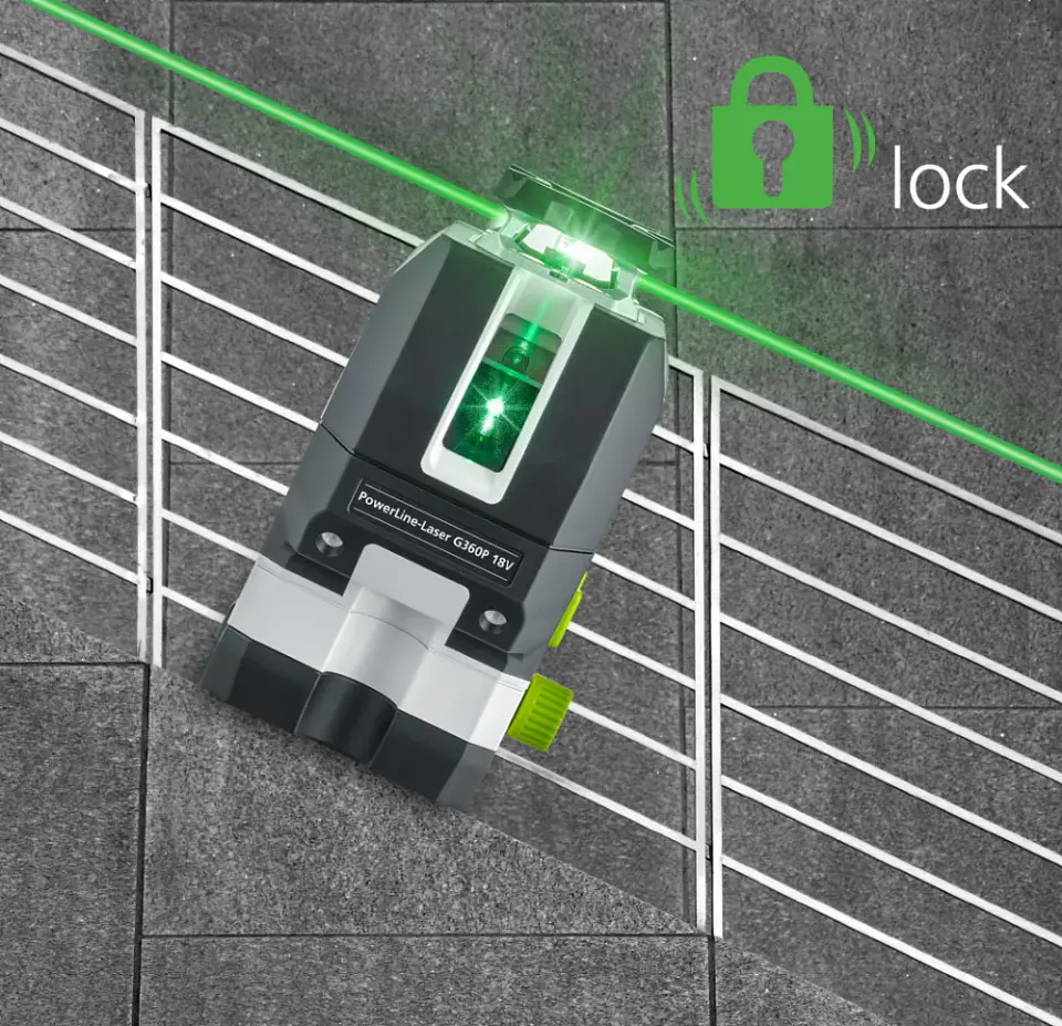 Nível laser 2 Linhas Verdes PowerLine-Laser G360P Multi-18V LASERLINER 5