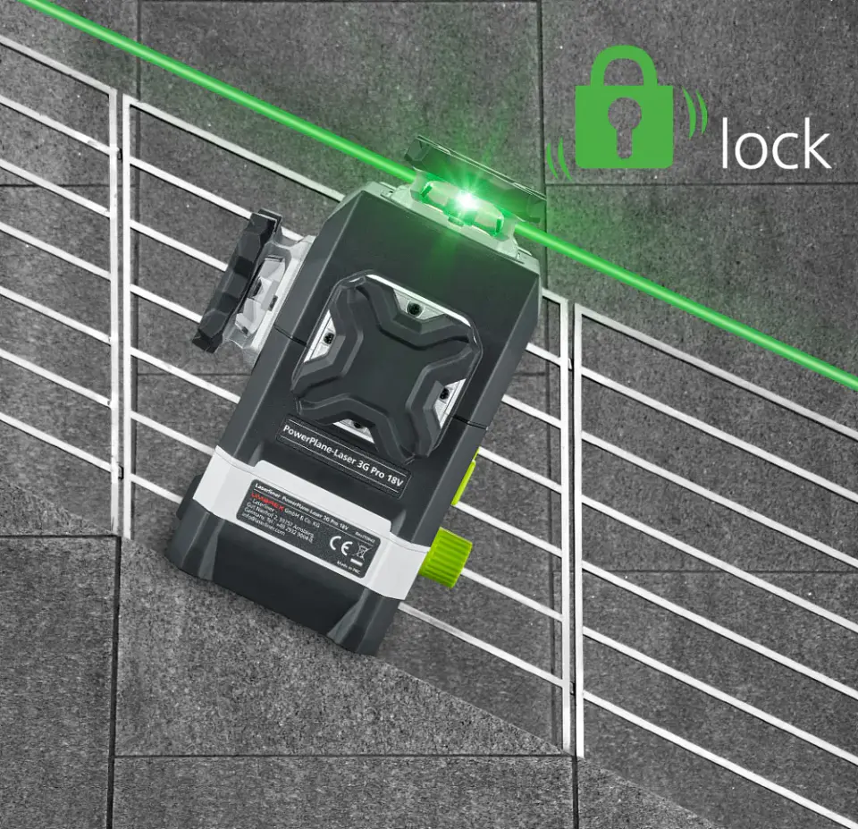 Nível laser 3 Linhas Verdes com Comando PowerPlane-Laser 3G Pro Multi-18V LASERLINER 5