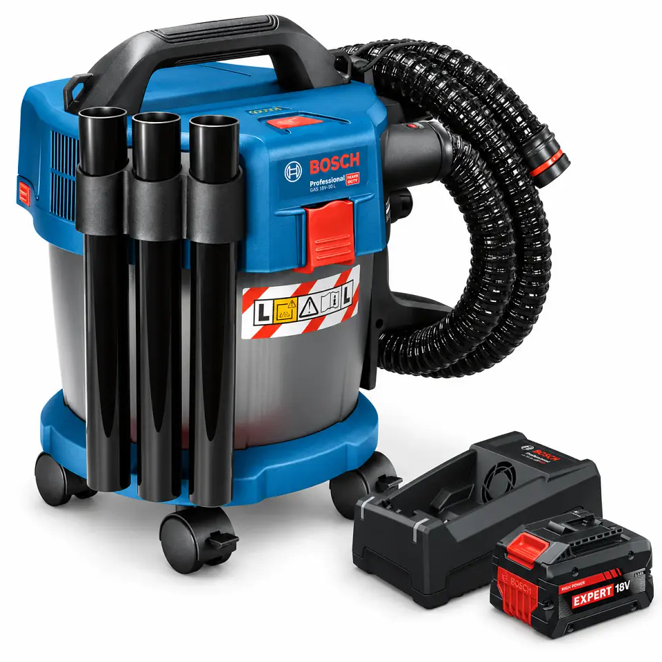 Aspirador sem fio GAS 18V-10L + 1 Bateria EXBA18V-55 + Carregador GAL 12V/18V-80 BOSCH 1