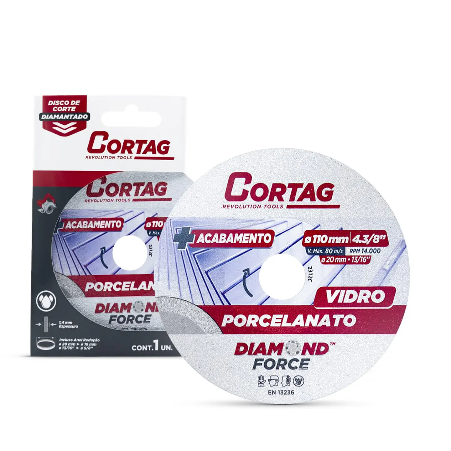 Disco de Diamante Porcelanato/Vidro Ø115 mm CORTAG 2