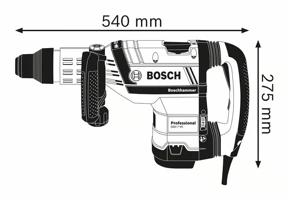 Martelo demolidor SDS Max GSH 7 VC BOSCH 4