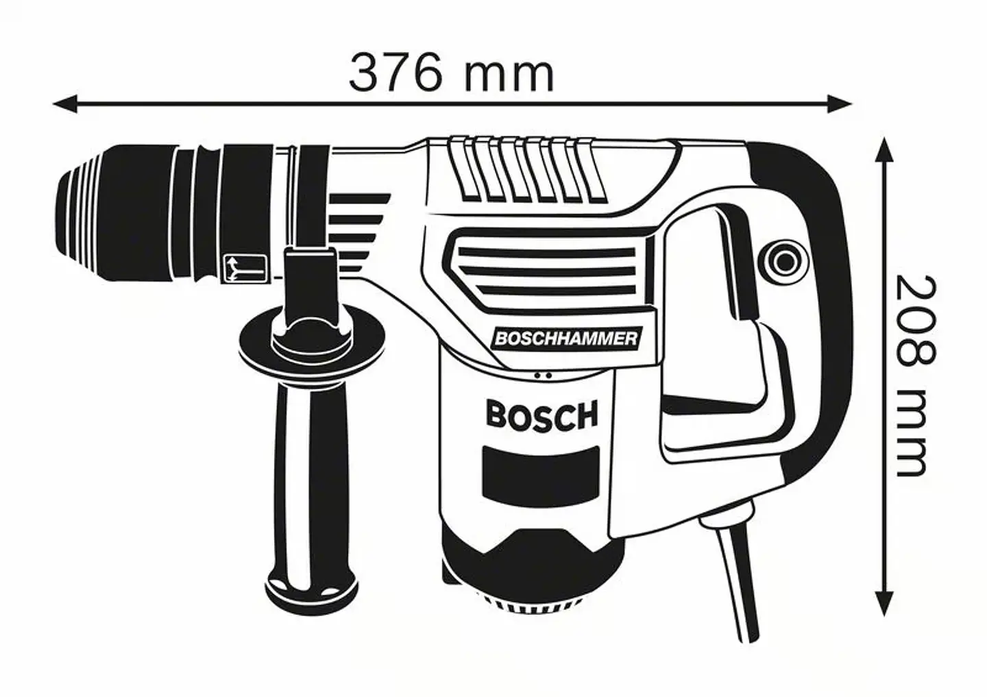 Martelo demolidor ligeiro SDS Plus GSH 3 E BOSCH 6