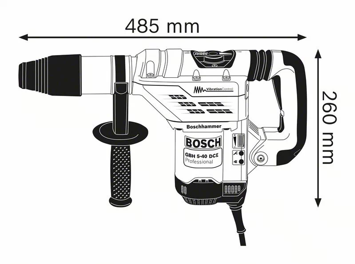 Martelo perfurador SDS Max GBH 5-40 DCE BOSCH 6