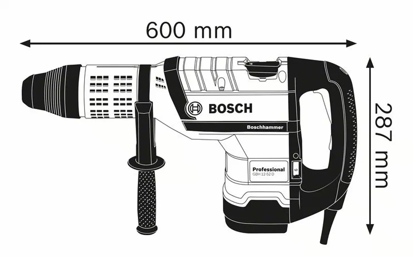 Martelo perfurador SDS Max GBH 12-52 D BOSCH 4