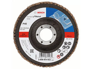 Disco de lixa em lamelas 115mm X431 Standard para Metal BOSCH (10 un.)