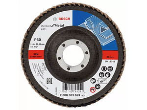Disco de lixa em lamelas 115mm X431 Standard para Metal BOSCH (10 un.)