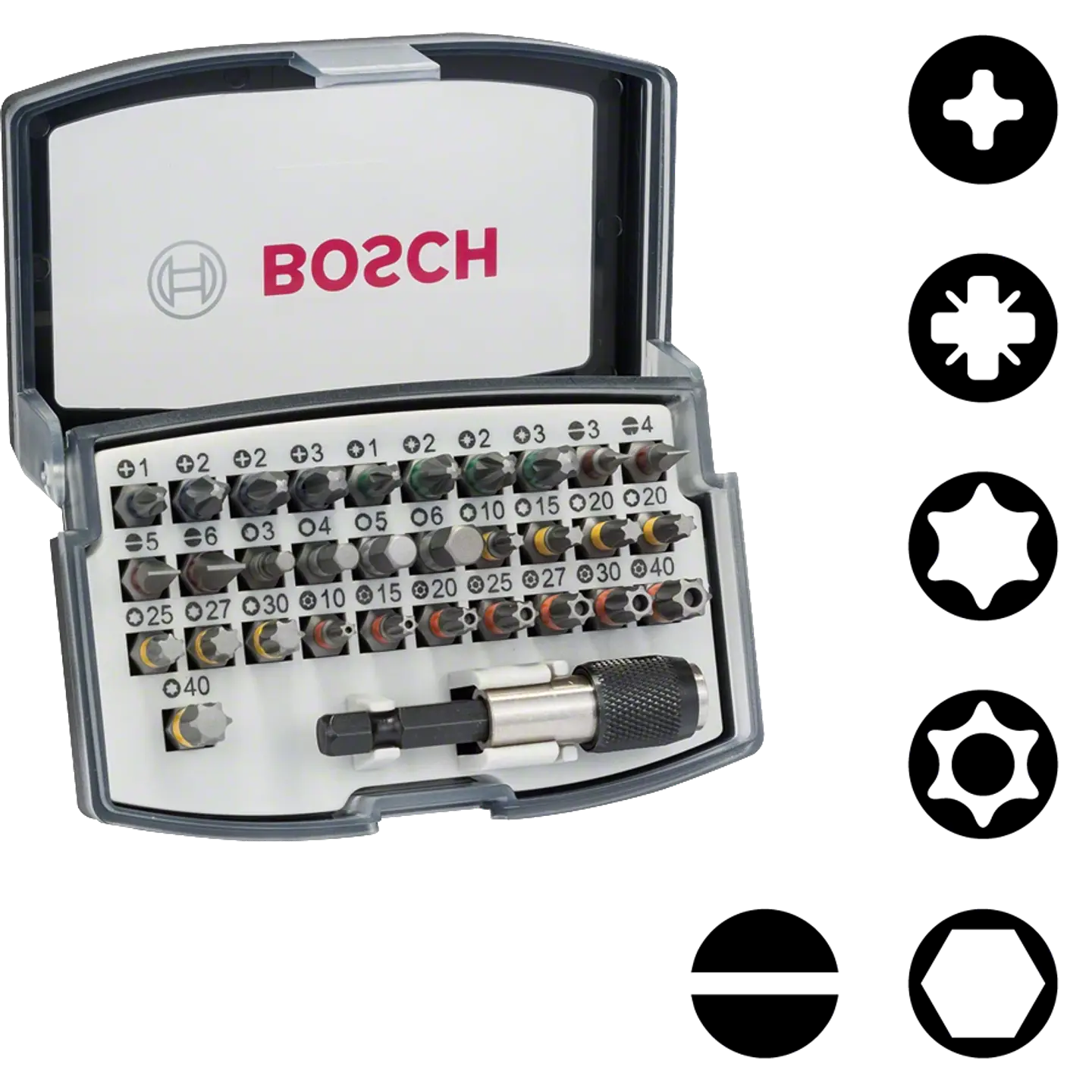 Conjunto de pontas de aparafusar Extra Hard BOSCH (32 pcs) 1