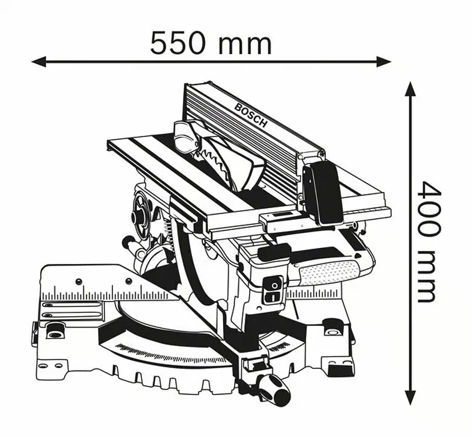 Serra combinada GTM 12 JL com mesa de trabalho GTA 2600 BOSCH 3