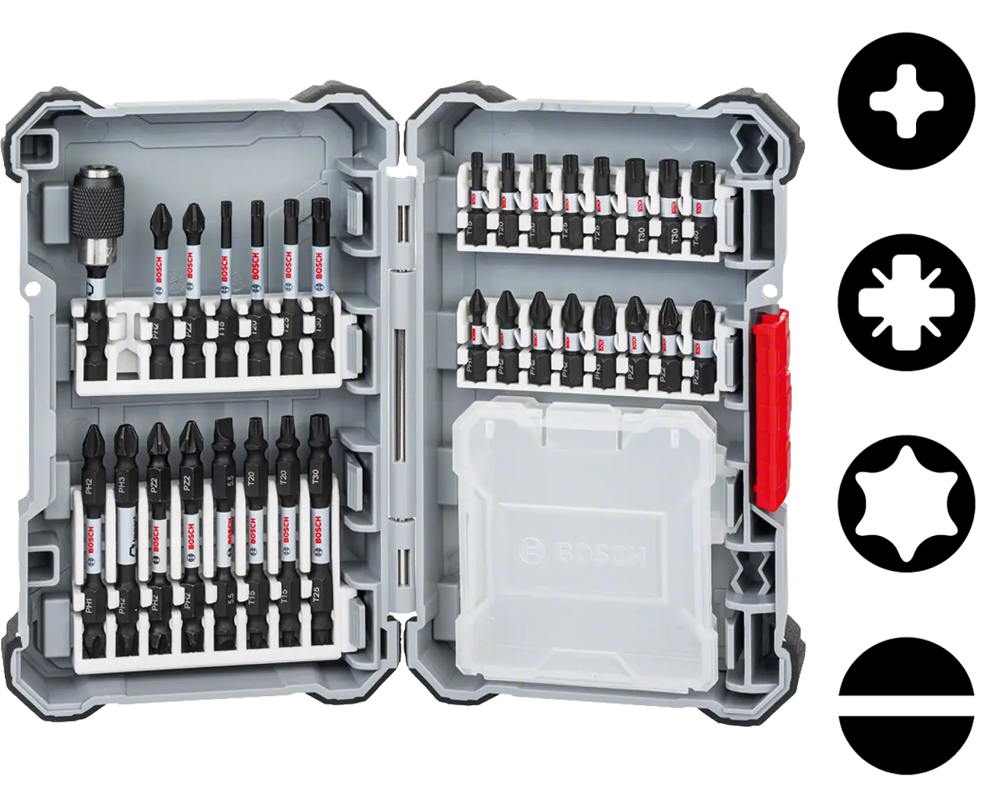 Conjunto de pontas de aparafusadora de Impacto BOSCH (31 pcs) 1