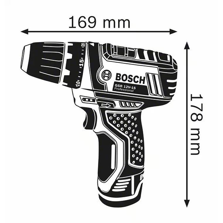 Aparafusadora a bateria 12 Volts GSR 12V-15 BOSCH + 39 Acessórios 3
