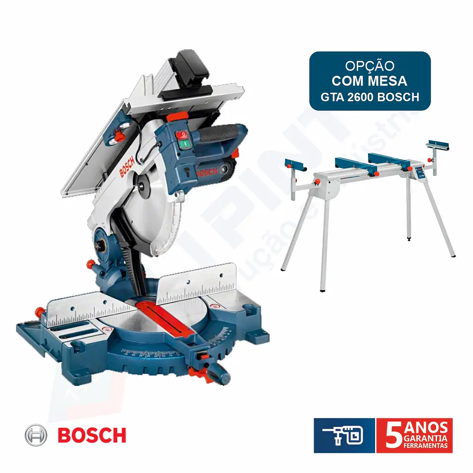 Serra combinada GTM 12 JL com mesa de trabalho GTA 2600 BOSCH 2