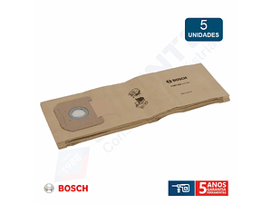 Saco de papel para aspiradores BOSCH - 5 Unidades