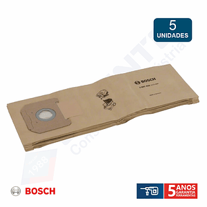 Saco de papel para aspiradores BOSCH - 5 Unidades