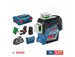 Nivel laser 3 Linhas Verdes GLL 3-80 CG + BM1 Professional + 1 Bateria 12V BOSCH