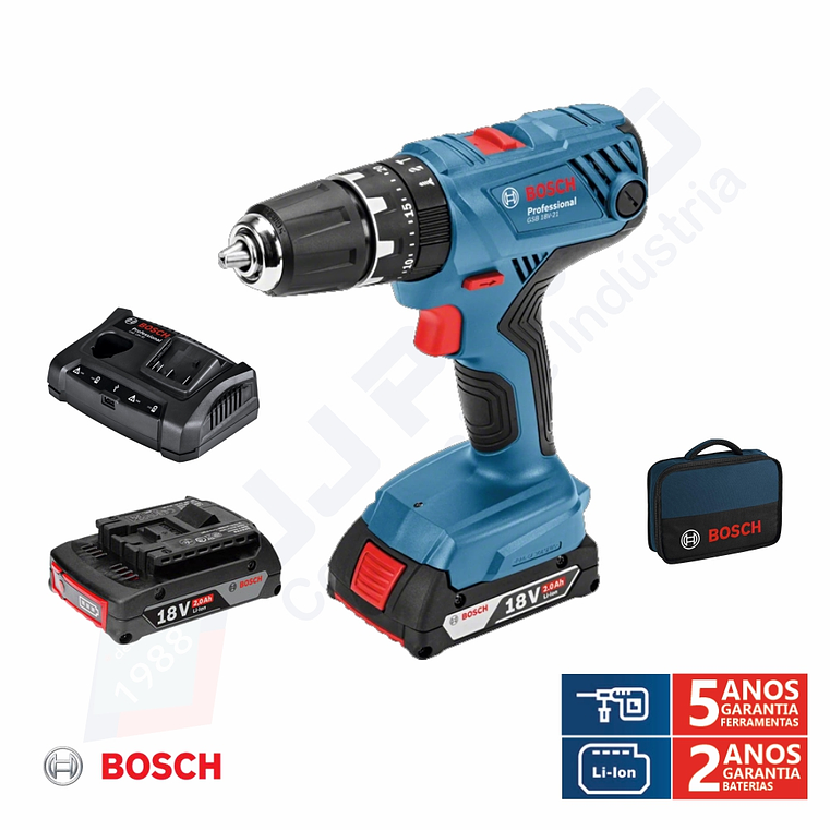 Aparafusadora berbequim com percussão 18 Volts GSB 18V-21 BOSCH 2