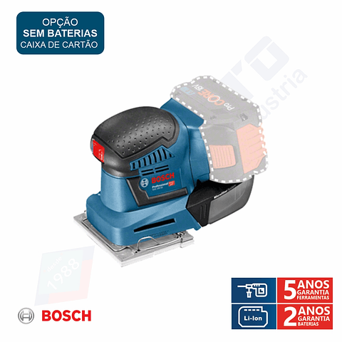 Lixadora vibratória a bateria 18 Volts GSS 18V-10 BOSCH
