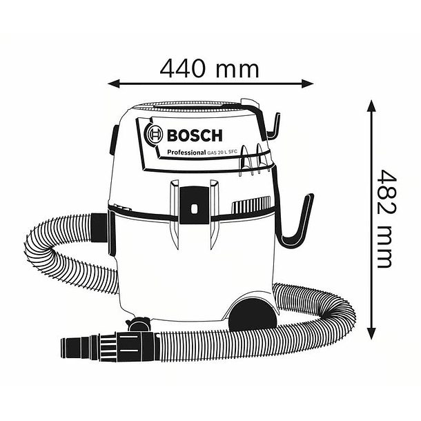 Aspirador universal GAS 20 L SFC BOSCH 5