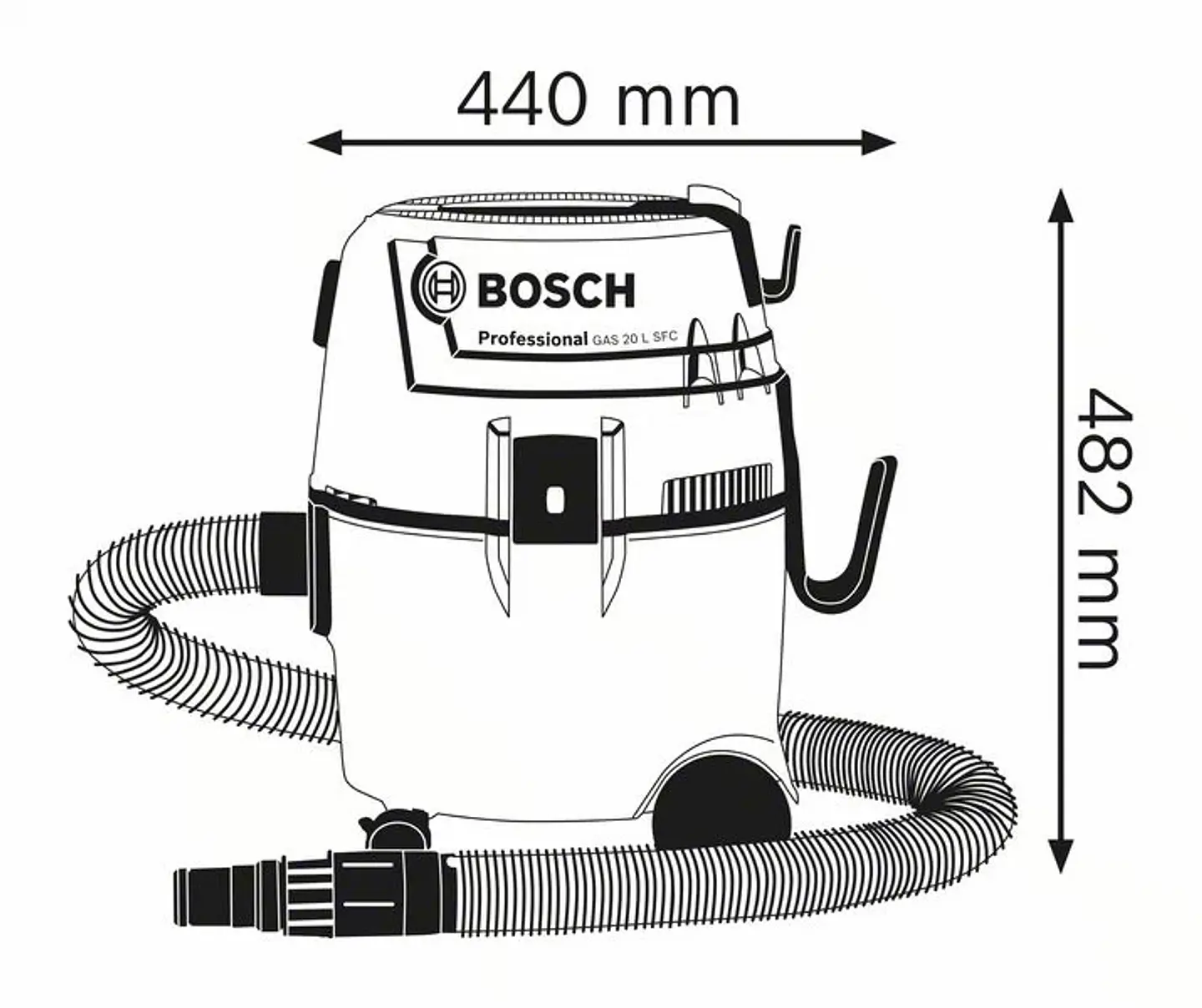 Aspirador universal GAS 20 L SFC BOSCH 5