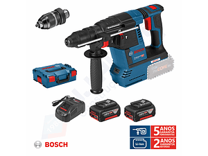 Martelo perfurador com 2 baterias 5.0Ah GBH 18V-26 F BOSCH