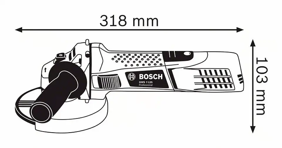 Rebarbadora pequena GWS 7-125 BOSCH 2