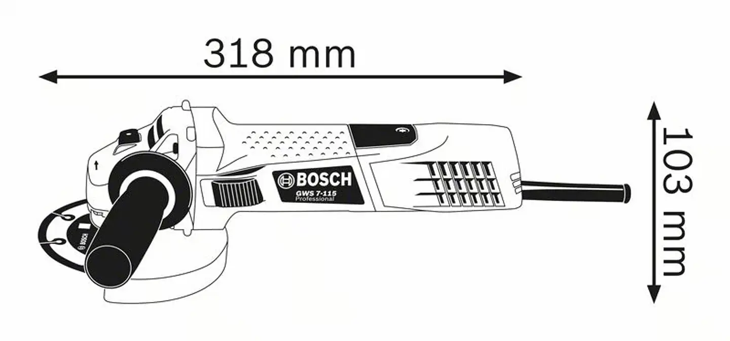 Rebarbadora com regulador de velocidade GWS 7-115 E BOSCH 2