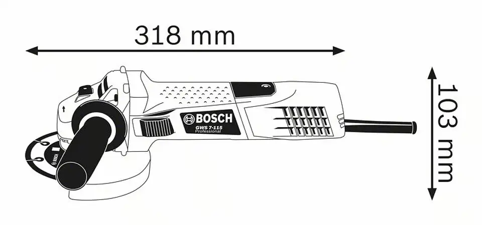 Rebarbadora com regulador de velocidade GWS 7-115 E BOSCH 2