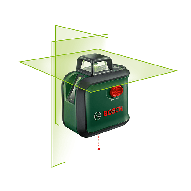Nivel laser de linhas cruzadas verdes Advanced Level 360 BOSCH DIY 1
