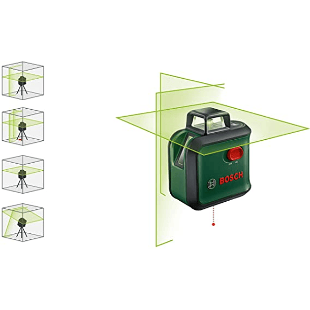 Nivel laser de linhas cruzadas verdes Advanced Level 360 BOSCH DIY 2