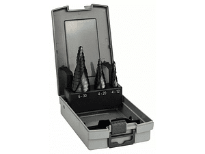 Conjunto 3 brocas escalonadas para metal HSS-AlTiN BOSCH