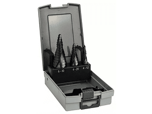 Conjunto 3 brocas escalonadas para metal HSS-AlTiN BOSCH