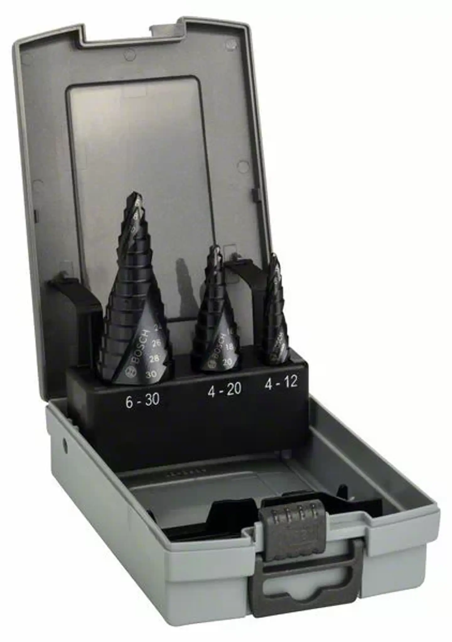 Conjunto 3 brocas escalonadas para metal HSS-AlTiN BOSCH 1