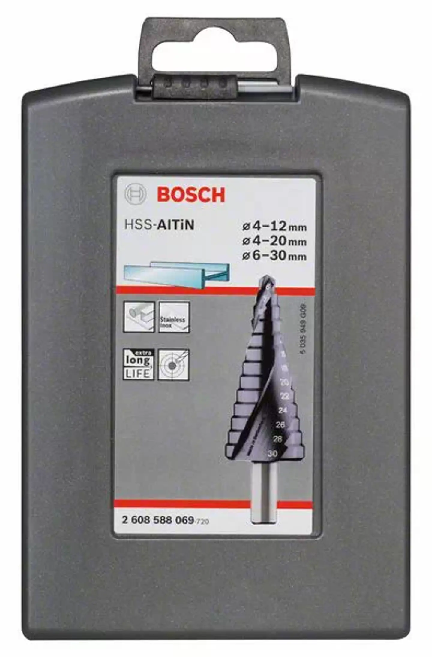 Conjunto 3 brocas escalonadas para metal HSS-AlTiN BOSCH 2