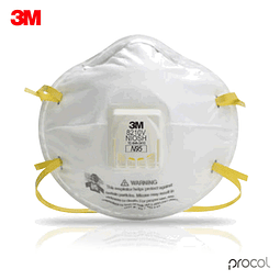 Respirador desechable N95 con valvula, 3M ref 8210V