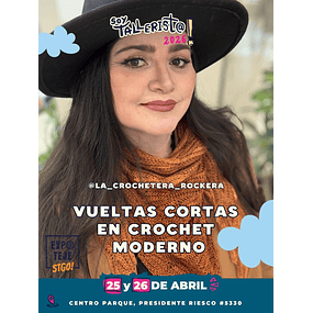 Vueltas cortas en Crochet Moderno - Viviana Díaz @la_crochetera_rockera