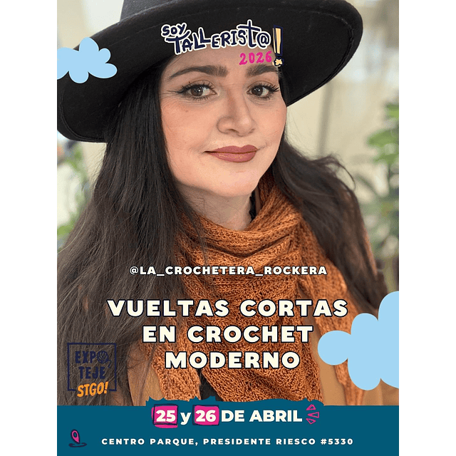 Vueltas cortas en Crochet Moderno - Viviana Díaz @la_crochetera_rockera