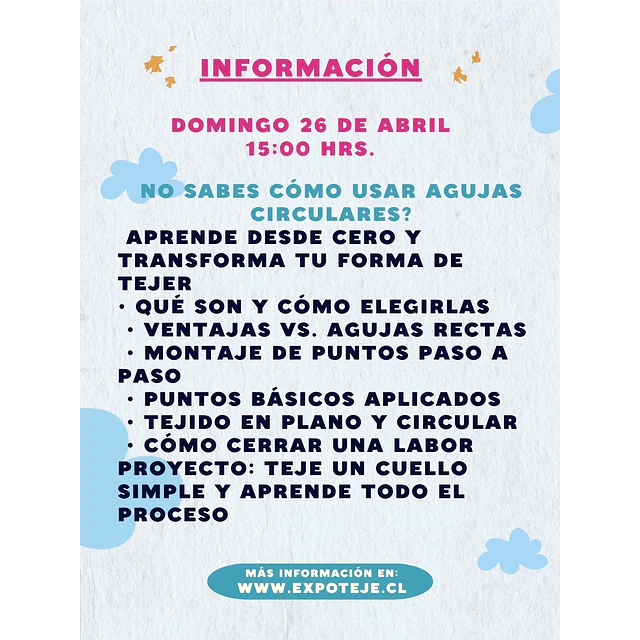 Dar la vuelta: Iniciación a las agujas circulares - Paulina Castell @tejer.latrama