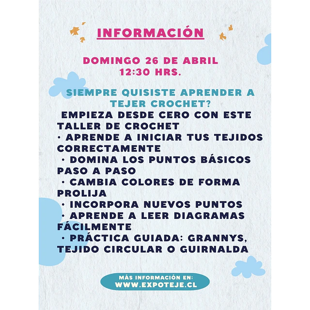 ¡Taller de Crochet para Principiantes! - Helen Copelli @hechoporhelen