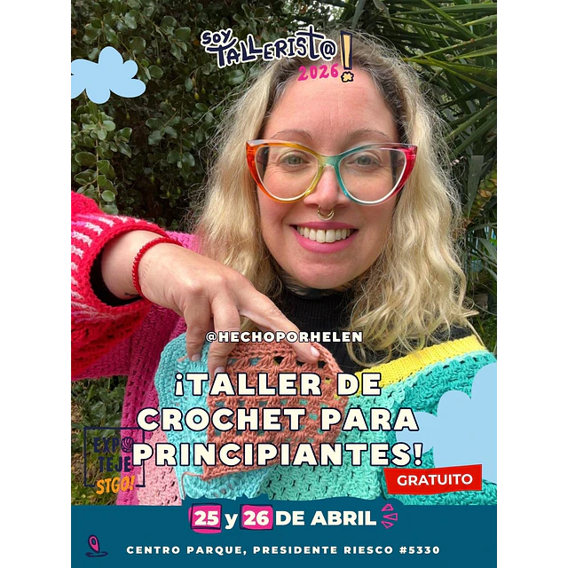 ¡Taller de Crochet para Principiantes! - Helen Copelli @hechoporhelen