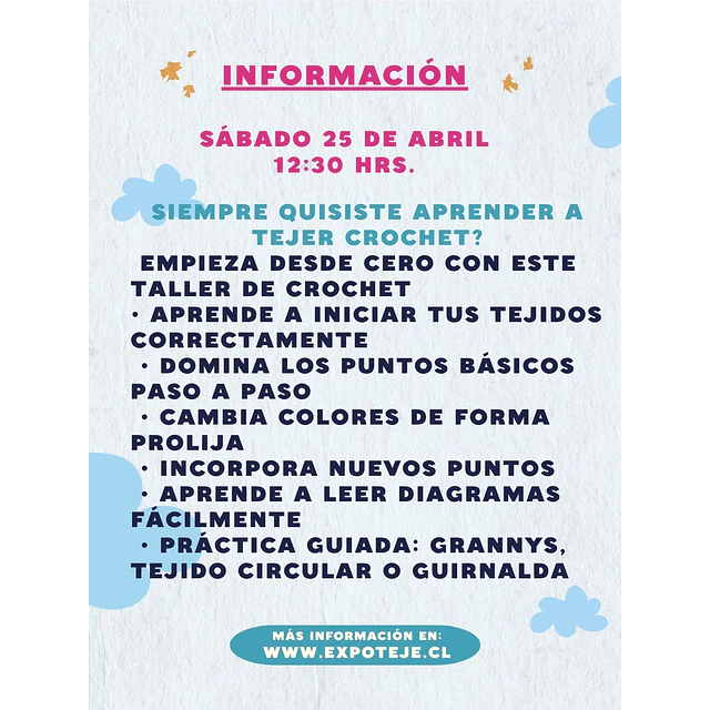 ¡Taller de Crochet para Principiantes! - Helen Copelli @hechoporhelen