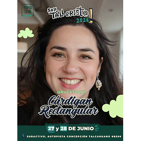 Cárdigan Rectangular  - Andrea Cáceres @rucatoqui
