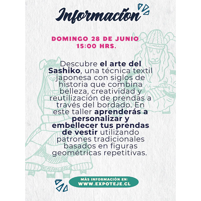 Sashiko, para customizar tus prendas de vestir  - Fabiola Saavedra  @recojinestudiocreativotextil