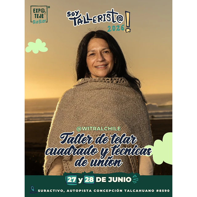 Taller de telar cuadrado y técnicas de unión - Lorena Soto @witralchile
