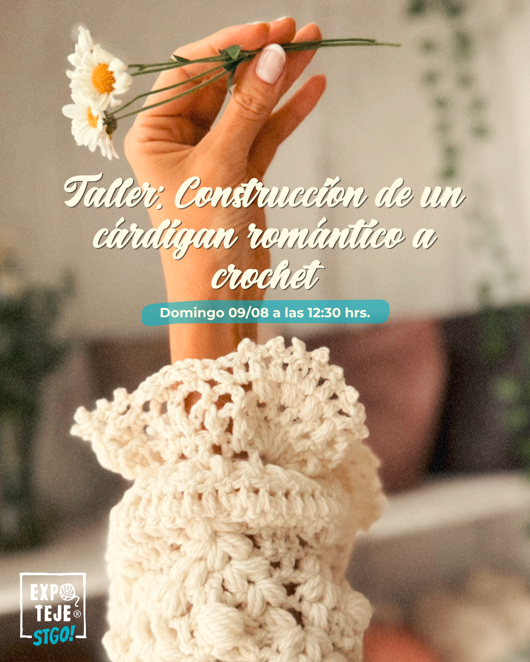 Construcción de un cárdigan romántico a crochet - Stefi Béllico @aleli.decocrochet