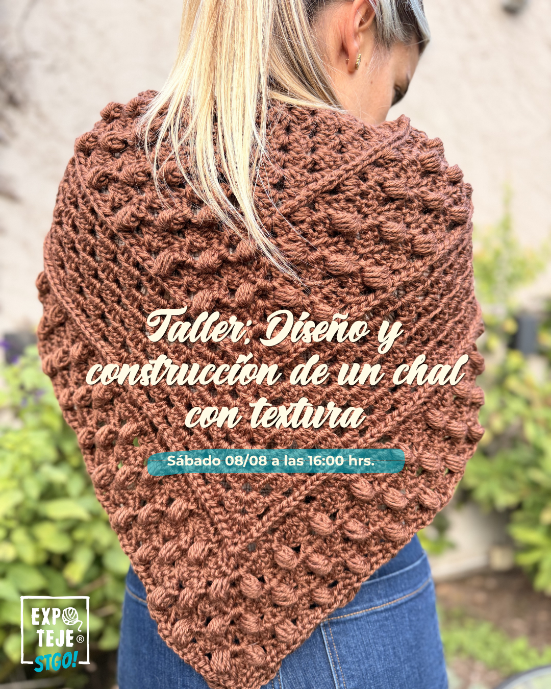 Diseño y construcción de un chal con textura - Stefi Béllico @aleli.decocrochet