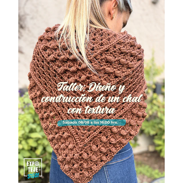 Diseño y construcción de un chal con textura - Stefi Béllico @aleli.decocrochet 