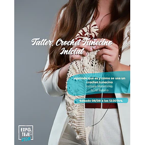 Crochet tunecino inicial   - Andrea Amaro @taller_cadenetas