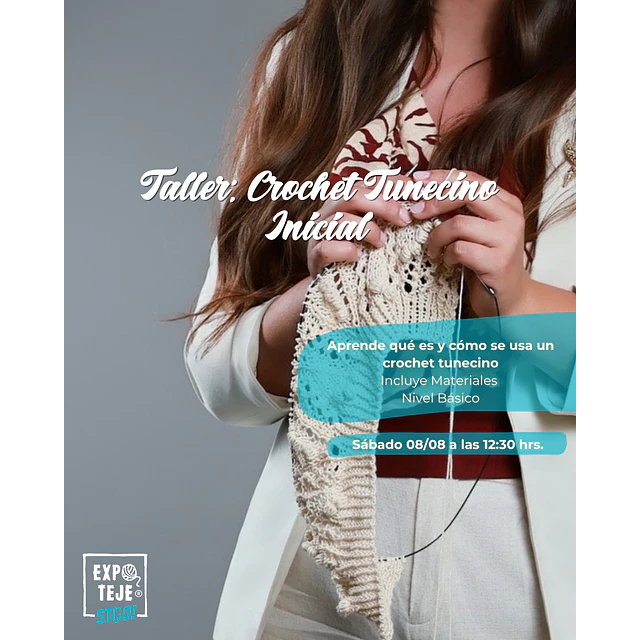 Crochet tunecino inicial   - Andrea Amaro @taller_cadenetas