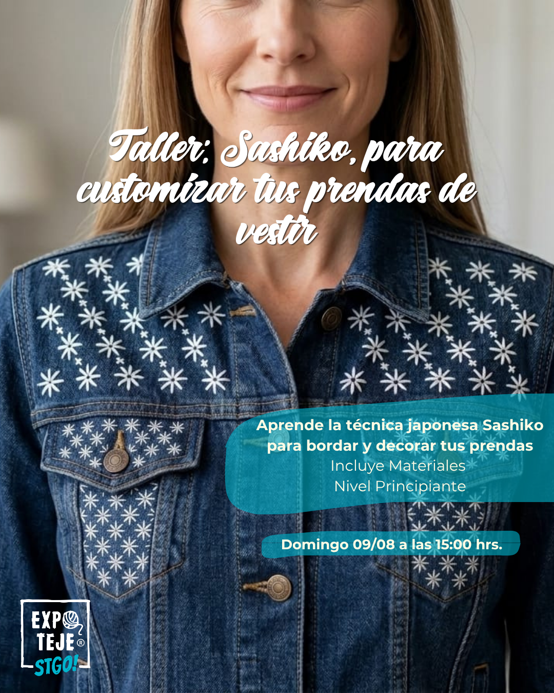 Sashiko para customizar tus prendas de vestir - Fabiola Saavedra  @recojinestudiocreativotextil