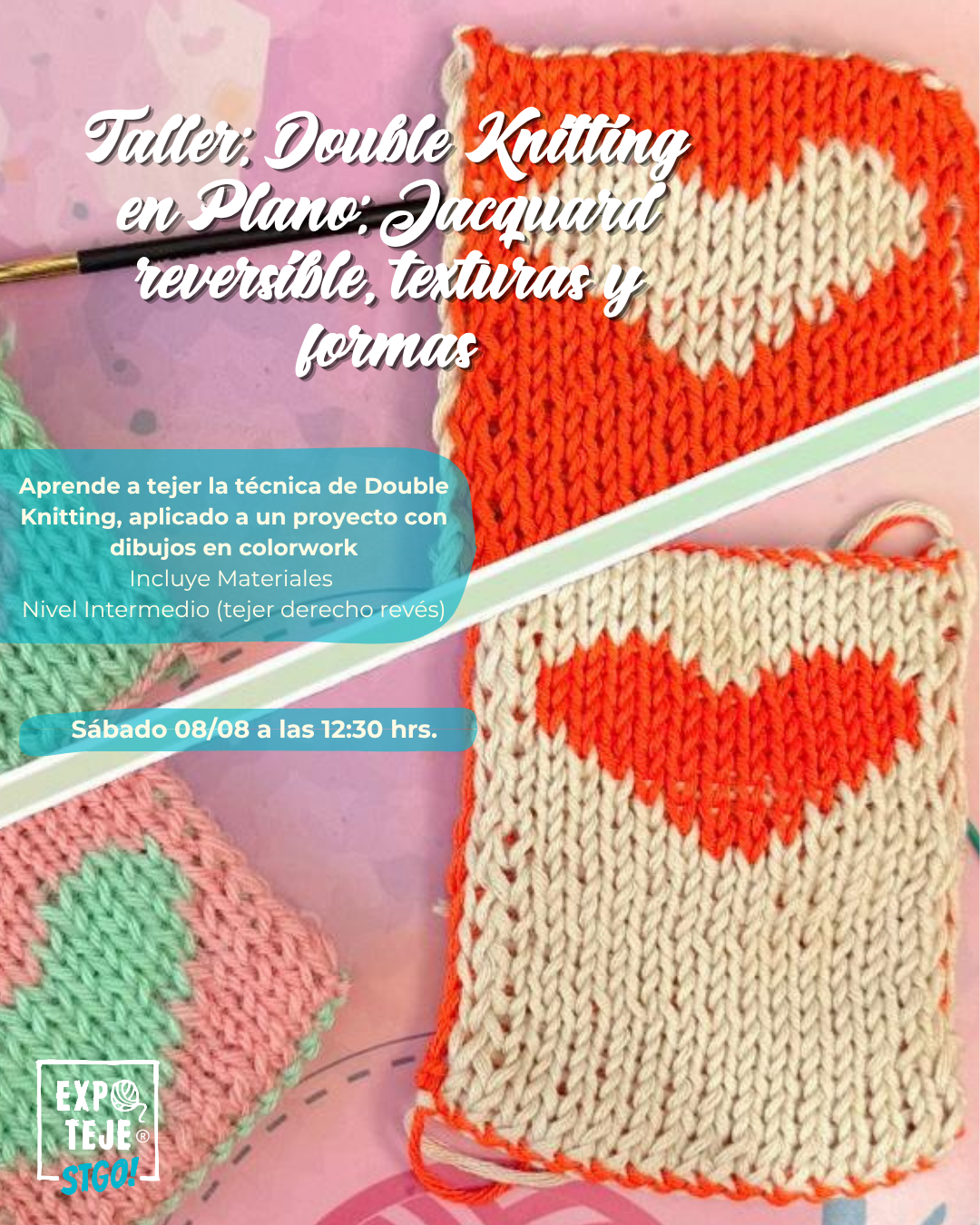 Double Knitting en Plano: Jacquard reversible, texturas y formas  - Kamill Osorio @Kamill.knit