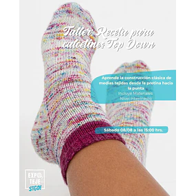 Receta para calcetines Top Down - Patricia López @junglaknits